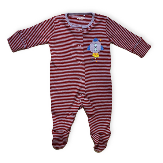 Next Baby Striped Rocket Onesie (<1, 3-6, 9-12, 12-18 Months)