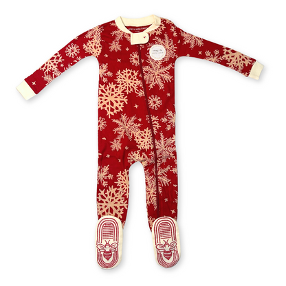 Burt’s Bees Red Snowfall Onesie (6-9 Months)