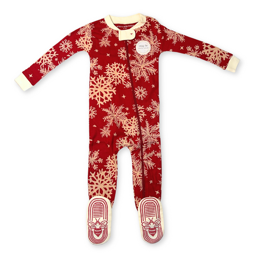 Burt’s Bees Red Snowfall Onesie (6-9 Months)