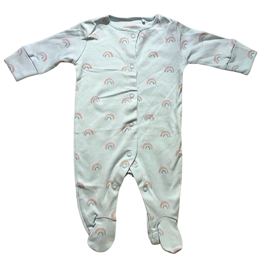 Next Baby Blue Rainbow Onesie (<1 Month)