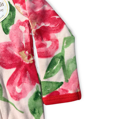 Burt’s Bees Pink Flowers Onesie (Preemie)