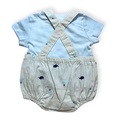 2-Piece Blue Whale Romper