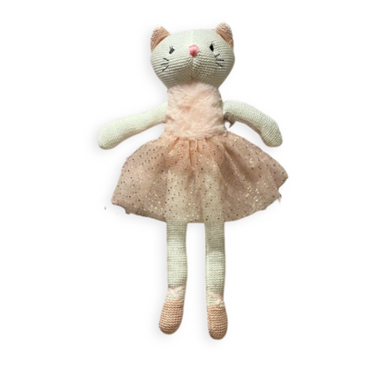 Knitted Ballerina Kitten Doll